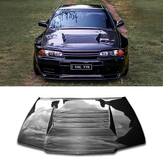 Kazento For Nissan Skyline R32 GTR 89-93 2D NIS Style Front Vented Bonnet Hood Body Kits