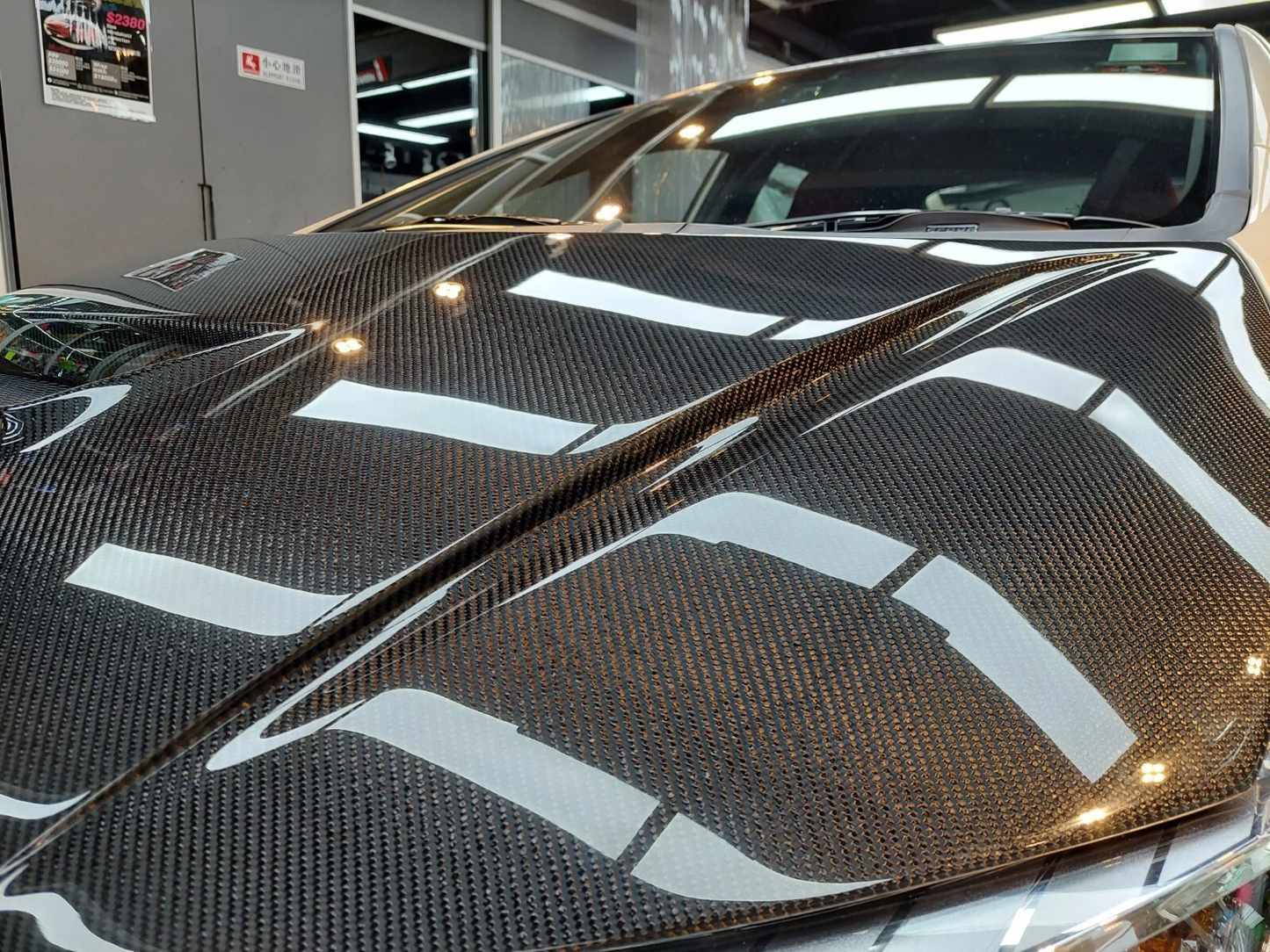 Honda Civic Type R FK2 Hatchback 15-17 Carbon WRC Style Vented Hood