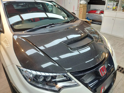 Honda Civic Type R FK2 Hatchback 15-17 Carbon WRC Style Vented Hood