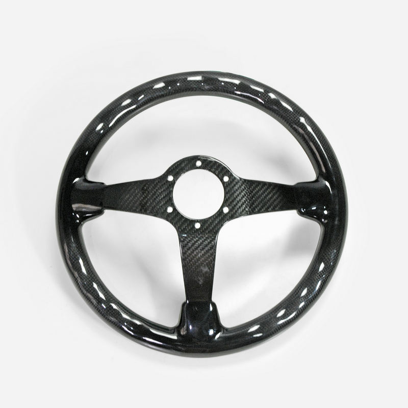 UNIVERSAL Steering wheel Deep Dish Type Racing Glossy Dry Carbon
