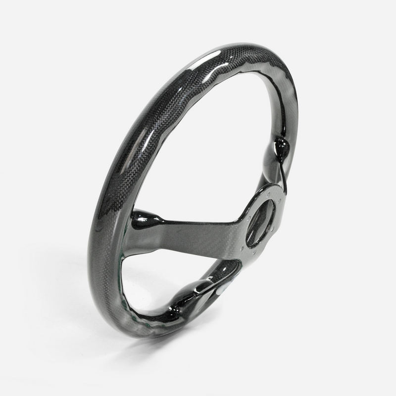 UNIVERSAL Steering wheel Deep Dish Type Racing Glossy Dry Carbon