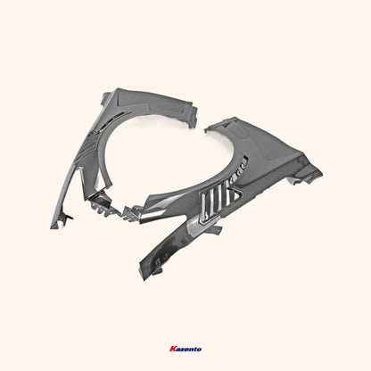 Kazento For Infiniti Q50 V37 Epa Attk Type Front Vented Fender (With Upper Vent) Carbon Fiber - Kazento Carbon Parts