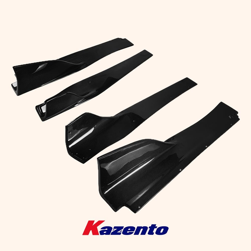 Kazento For Maclaren 720 720S KZ Style Dry Carbon Fiber Side Skirts Add On Splitter - Kazento Carbon Parts