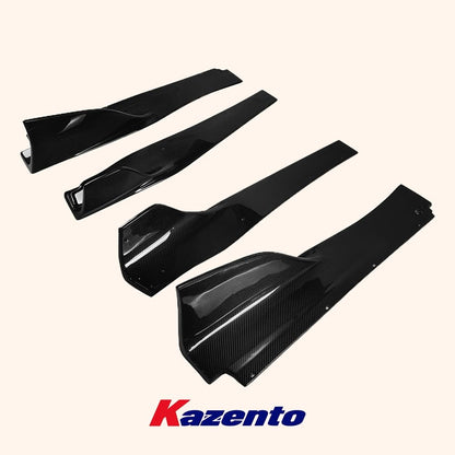 Kazento For Maclaren 720 720S KZ Style Dry Carbon Fiber Side Skirts Add On Splitter - Kazento Carbon Parts