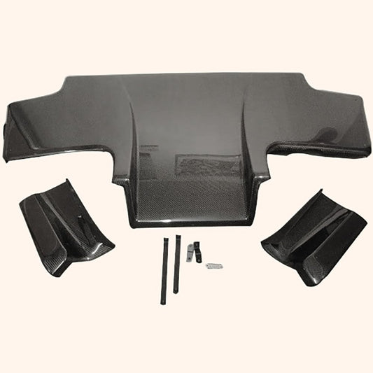 For Nissan Skyline R32 Gtr Gts Ts Style Rear Diffuser W/ Metal Fitting Accessories (3Pcs) Carbon Fiber - Kazento Carbon Parts