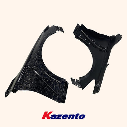 Kazento For Infiniti Q60 KZ Style Carbon Fiber Front Hood Fender Pair - Kazento Carbon Parts