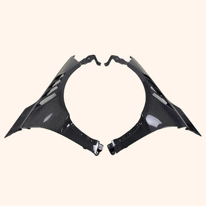 Kazento For Honda Civic Type R FL5 KZ Style Honeycomb Carbon Cooling Vented Front Fender - Kazento Carbon Parts