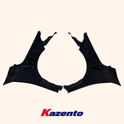 Kazento For Honda Civic Type R FL5 KZ Style Honeycomb Carbon Cooling Vented Front Fender - Kazento Carbon Parts