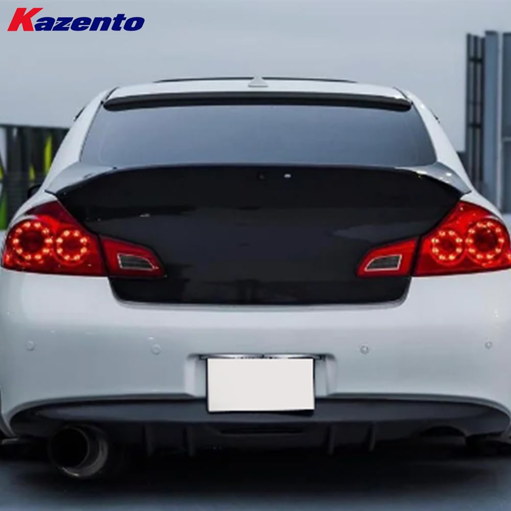 Kazento For Infiniti G37 Sedan 08-13 Forged Carbon HT Style Rear Trunk with Camera Hole - Kazento Carbon Parts