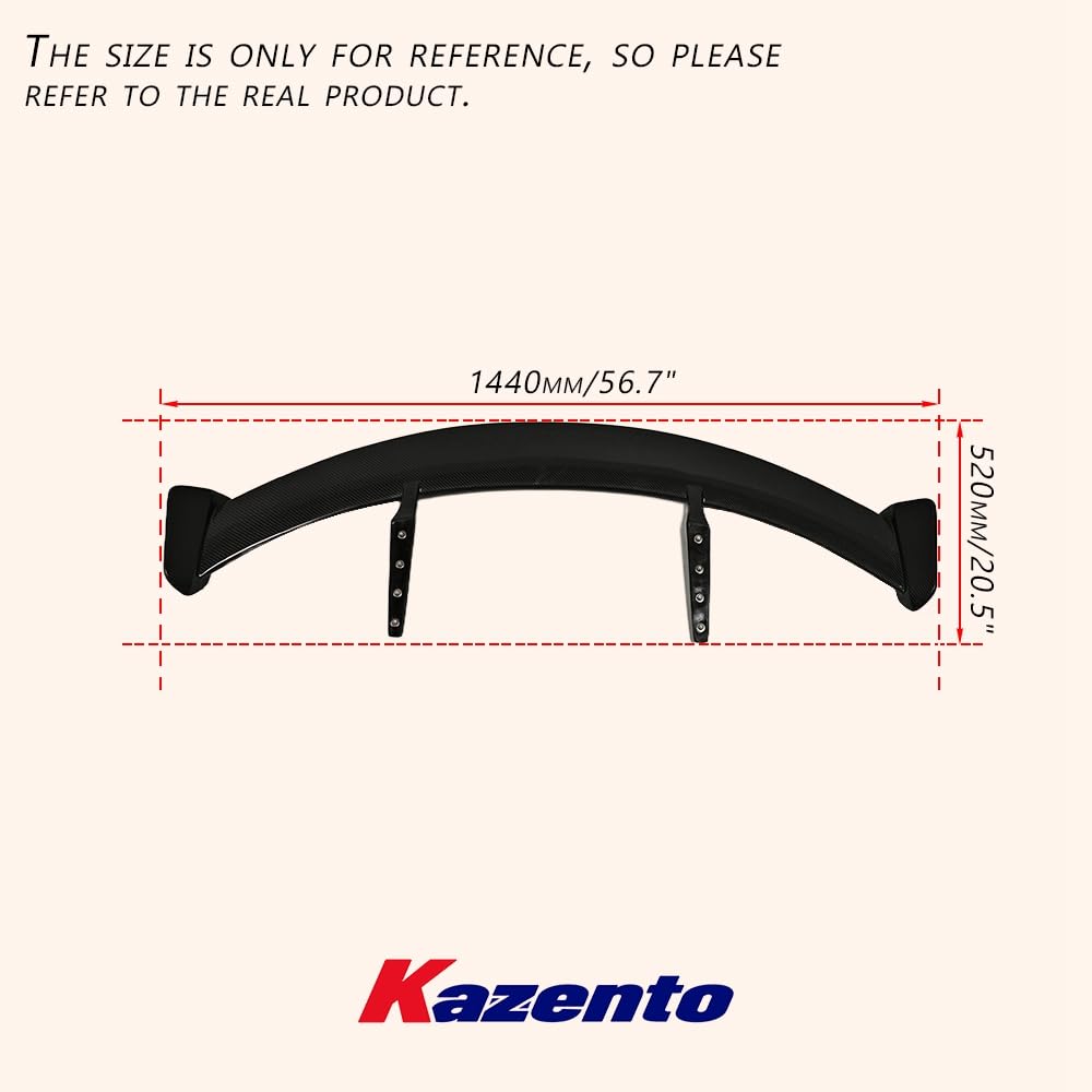 Kazento For GOLF 7 7.5 8 Mazda 3 Axela GRB Corolla Yaris (Hatchback) Carbon Roof Spoiler - Kazento Carbon Parts