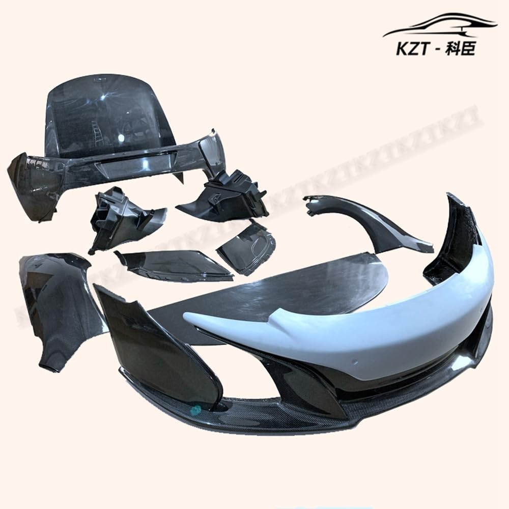 For Mclaren 14-16 650S Front Bumper Bottom Lip Chin Splitter Spoiler (Fit Mp4 Upgrade Require Full Kits & Headlight) Carbon Fiber Body Kits - Kazento Carbon Parts