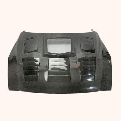 Kazento USA Shipping For Nissan GTR R35 CBA DBA CLR Style Vented Clear Glass Carbon Fiber Front Hood - Kazento Carbon Parts