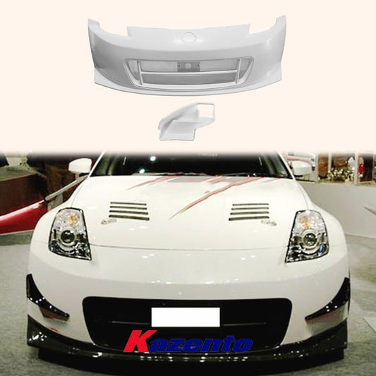 Kazento For Nissan 350Z NIS Version 2 Front Bumper With Air Duct FRP Unpainted - Kazento Carbon Parts