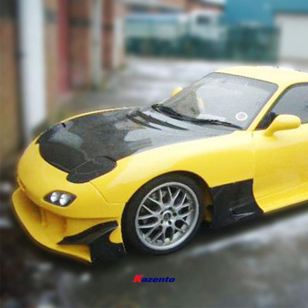 Kazento For Mazda Rx7 Fd3S Oem Headlight Covers (2Pcs) Carbon Fiber Front Head Light Lamp Covers - Kazento Carbon Parts
