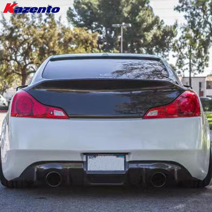 Kazento For Infiniti G37 2 Door Coupe 08-13 HT Carbon Rear Trunk (With Camera Hole) - Kazento Carbon Parts