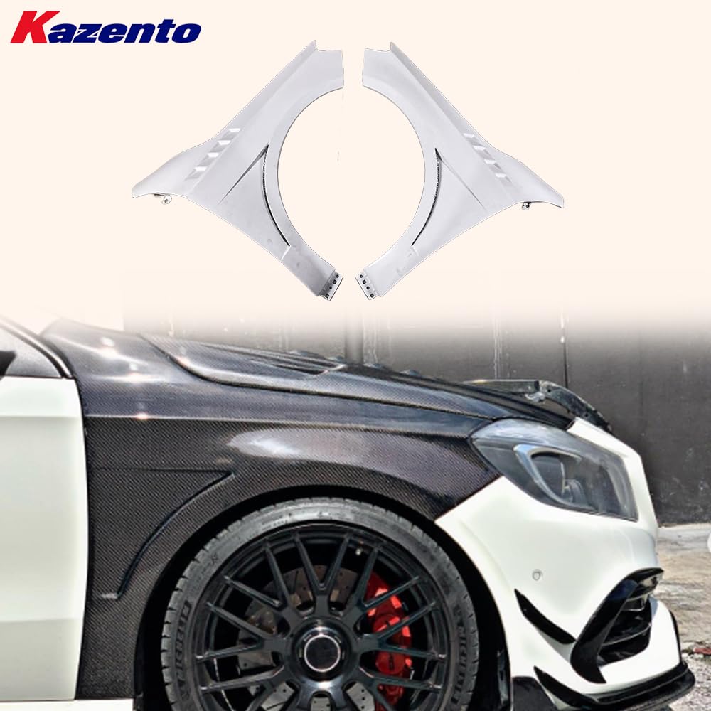 Kazento For Mercedes Benz W176 5 Door 13-18 A180 A200 A250 A45 Fiberglass Front Fender - Kazento Carbon Parts