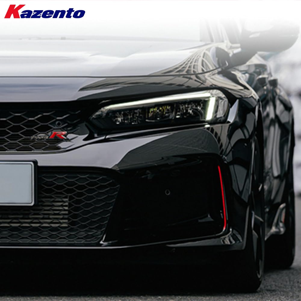 Kazento For Honda Civic Type R FL5 2023-24 ABS OE Style Front Bumper LED DRL (white) - Kazento Carbon Parts
