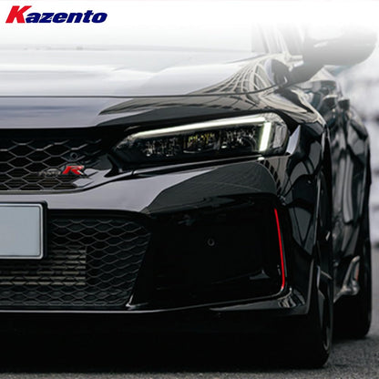 Kazento For Honda Civic Type R FL5 2023-24 ABS OE Style Front Bumper LED DRL (white) - Kazento Carbon Parts