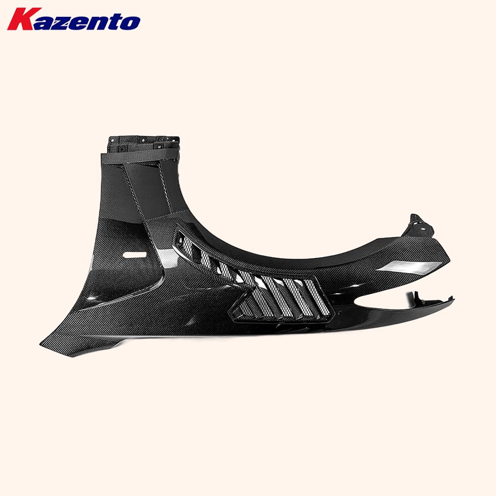 Kazento For Infiniti G37 2 Door Coupe 2008-13 Carbon V3 Style Front Bumper Vent Fender - Kazento Carbon Parts