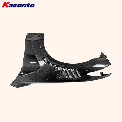 Kazento For Infiniti G37 2 Door Coupe 2008-13 Carbon V3 Style Front Bumper Vent Fender - Kazento Carbon Parts