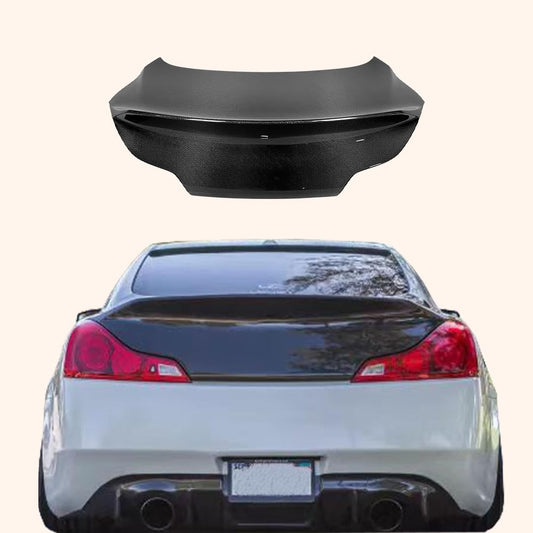 Kazento For Infiniti G37 2 Door Coupe 08-13 HT Carbon Rear Trunk (With Camera Hole) - Kazento Carbon Parts