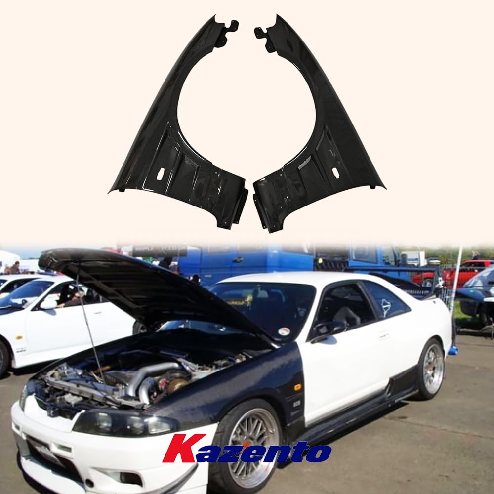 Kazento Front Fender Vented BN Style For Nissan Skyline R33 GTR Only Carbon Fiber Shipping from the USA - Kazento Carbon Parts
