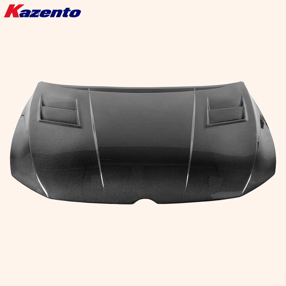 Kazento For VW Golf 8 R GTI Hatchback 2019-24 Carbon KZ Style Front Vented Cooling Hood - Kazento Carbon Parts