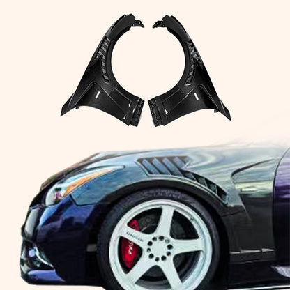 Kazento For Infiniti G37 2 Door Coupe 2008-13 Carbon V3 Style Front Bumper Vent Fender - Kazento Carbon Parts