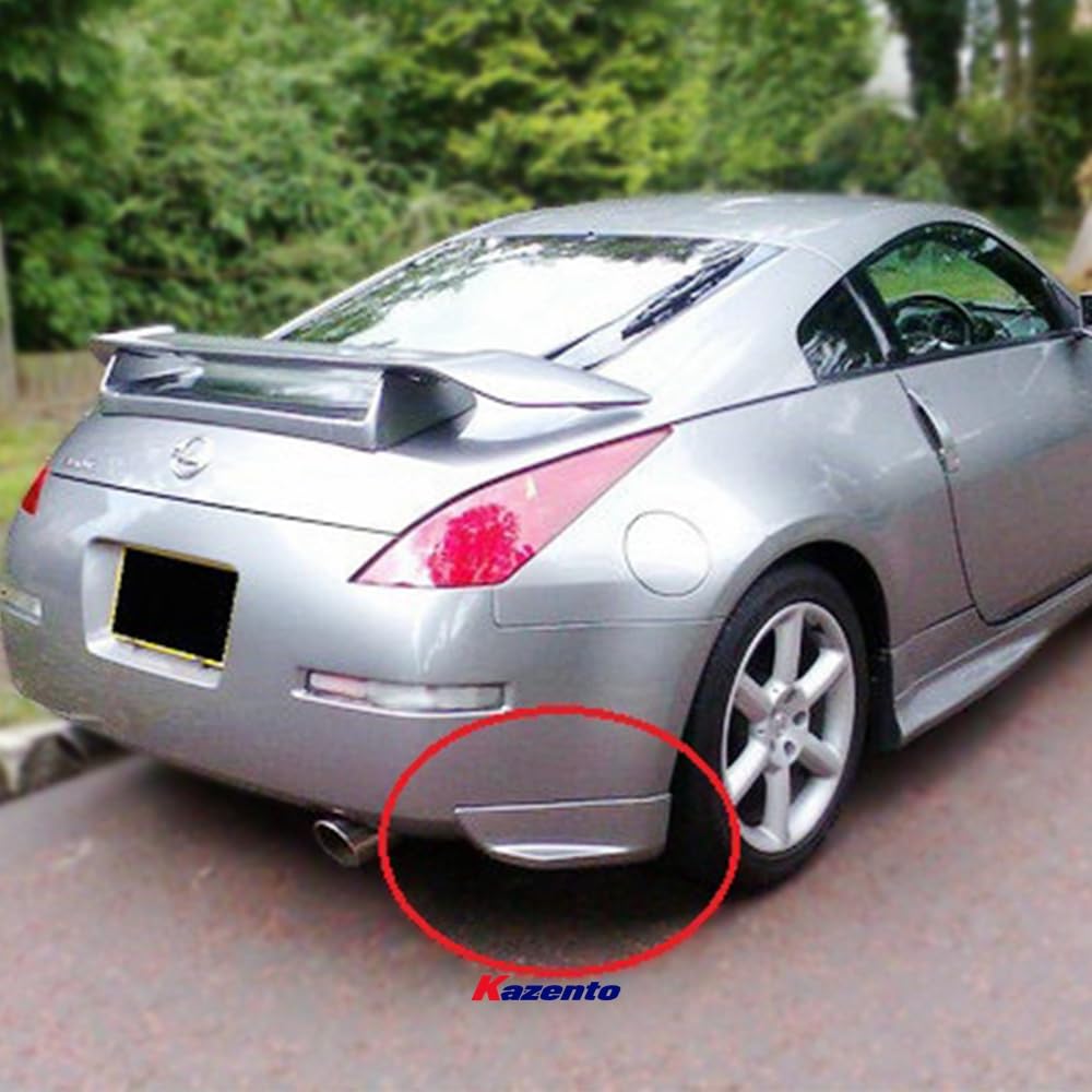 Kazento For 2003-2006 Nissan 350Z Z33 Rear Bumper Spat Splitter Coner Cover - Kazento Carbon Parts