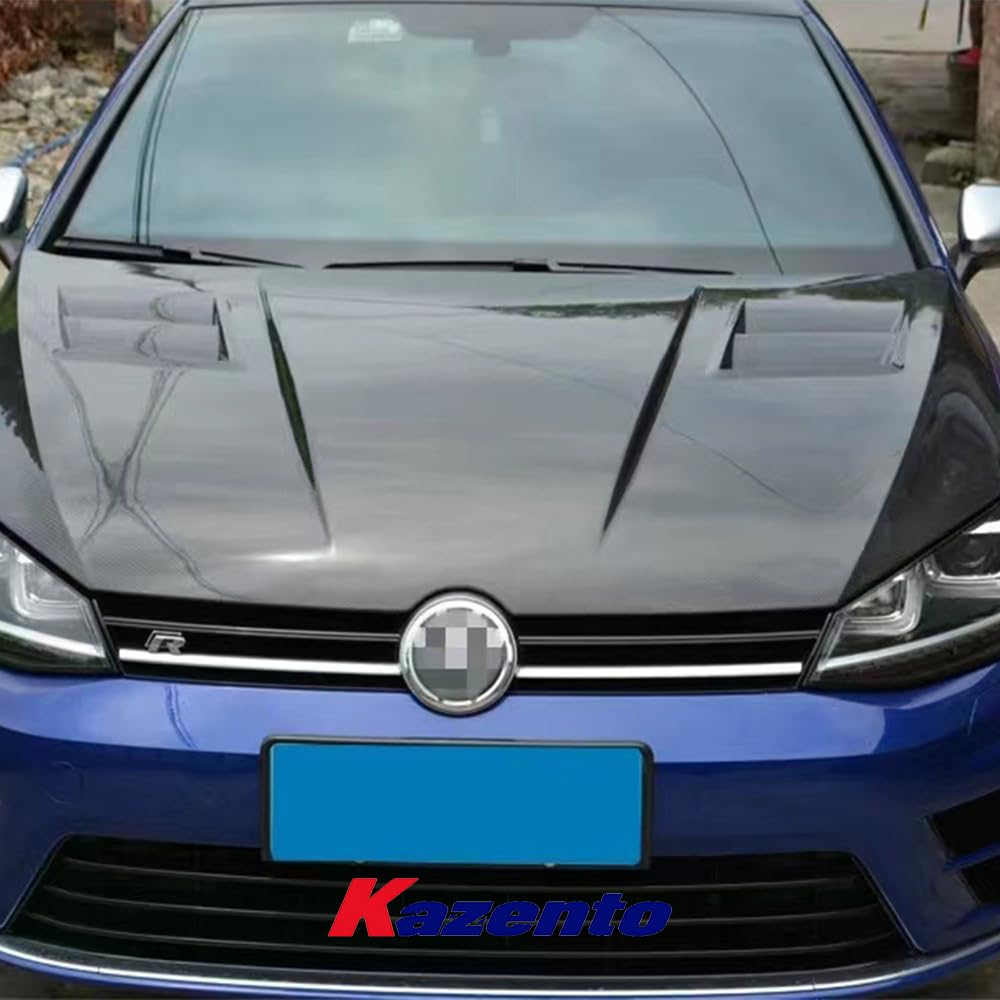 Kazento USA Shipping For VW GOLF 7 7.5 R GTI AS Style Carbon Fiber Cooling Vented Front Hood Bonnet - Kazento Carbon Parts