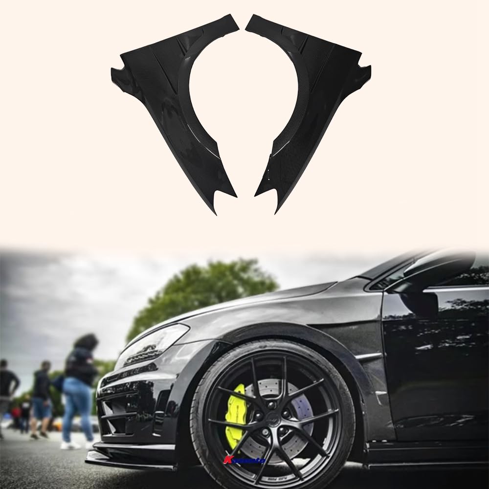 For VW Golf MK7 GTI TSI R Carbon Fiber Vented Fender Replacement - Kazento Carbon Parts