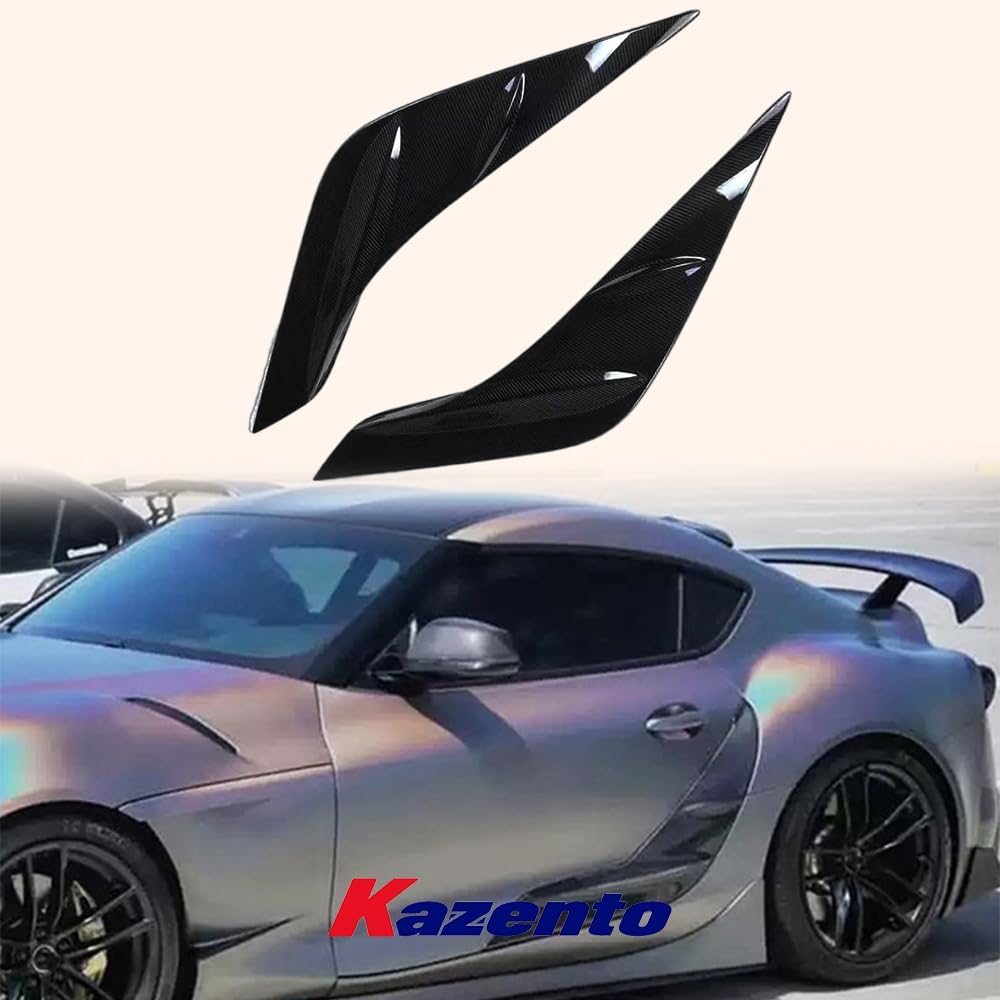 Kazento For TOYOTA Supra A90 2019-2022 Carbon Fiber KZ Side Door Panel Trim Spoiler - Kazento Carbon Parts