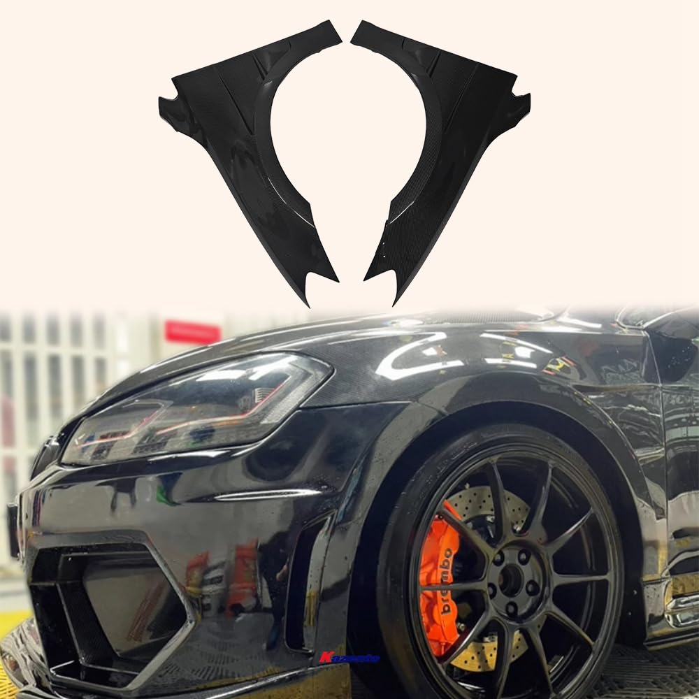For VW Golf MK7 GTI TSI R Carbon Fiber Vented Fender Replacement - Kazento Carbon Parts