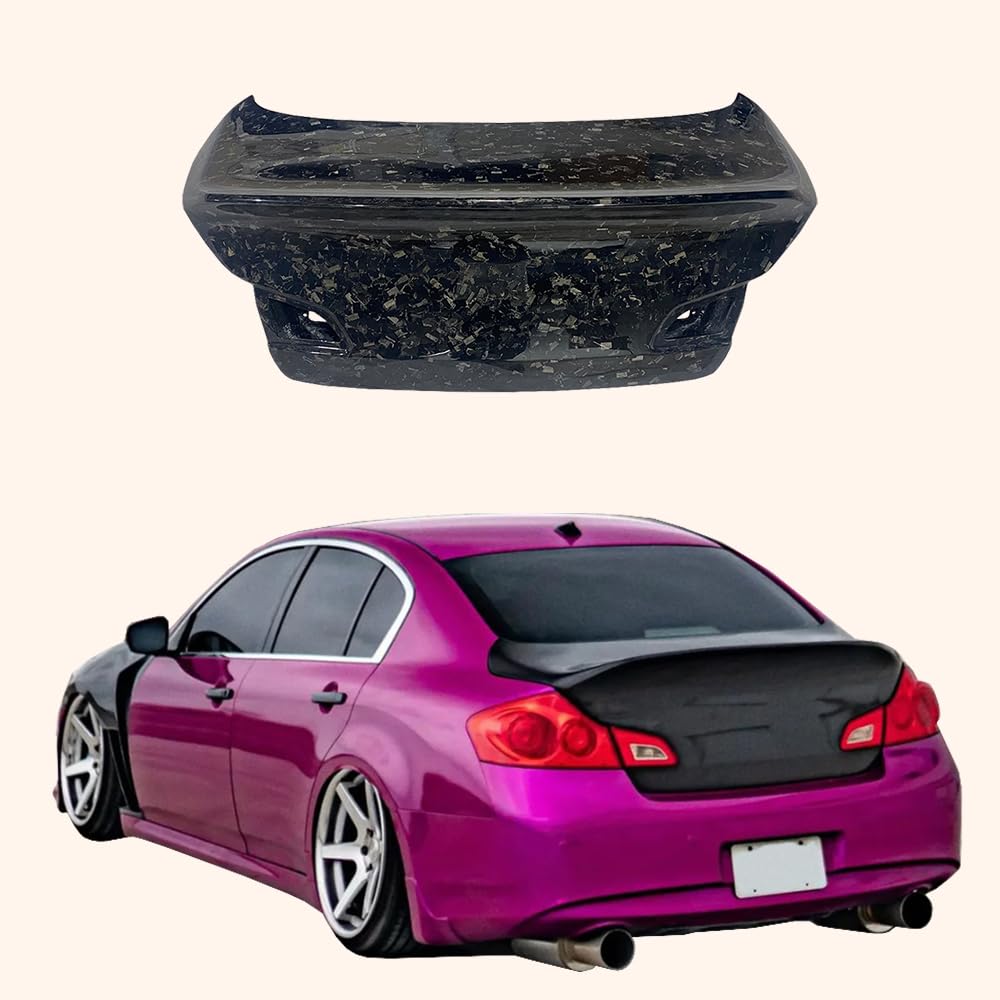 Kazento For Infiniti G37 4 Door Sedan 08-13 Forged Carbon DC Style Rear Trunk (no Hole) - Kazento Carbon Parts