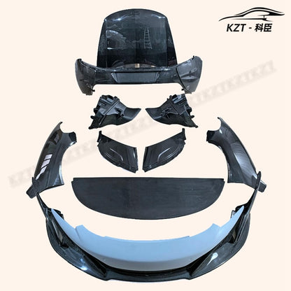 For Mclaren 14-16 650S Front Bumper Bottom Lip Chin Splitter Spoiler (Fit Mp4 Upgrade Require Full Kits & Headlight) Carbon Fiber Body Kits - Kazento Carbon Parts