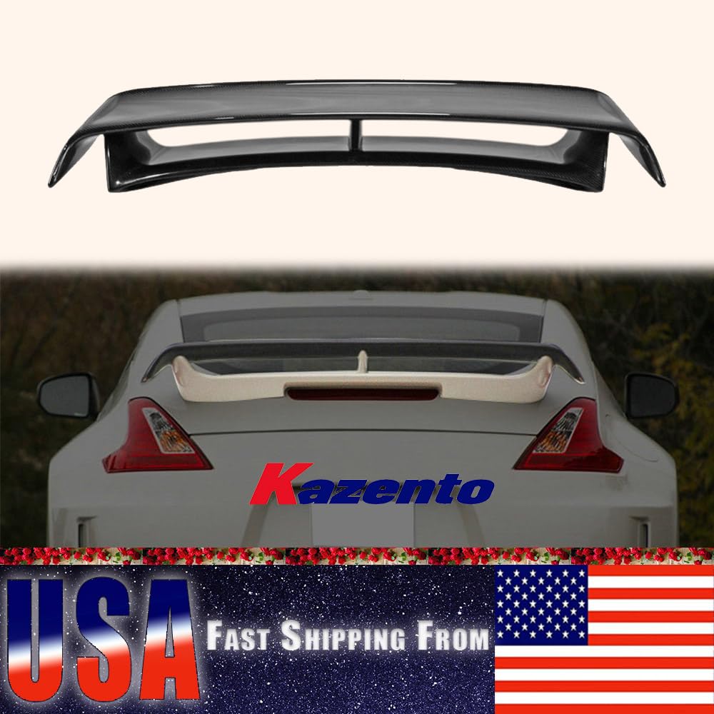 Kazento Rear Spoiler Wing For Nissan 09-18 370Z Z34 NIS2 Style Carbon Fiber Shipping from the USA - Kazento Carbon Parts