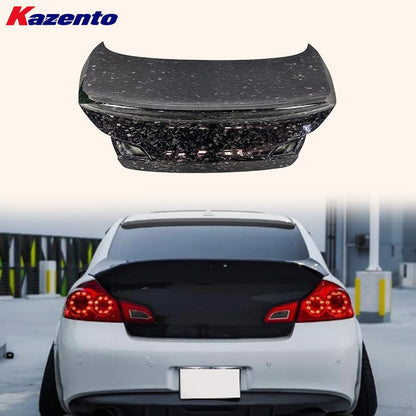 Kazento For Infiniti G37 Sedan 08-13 Forged Carbon HT Style Rear Trunk with Camera Hole - Kazento Carbon Parts
