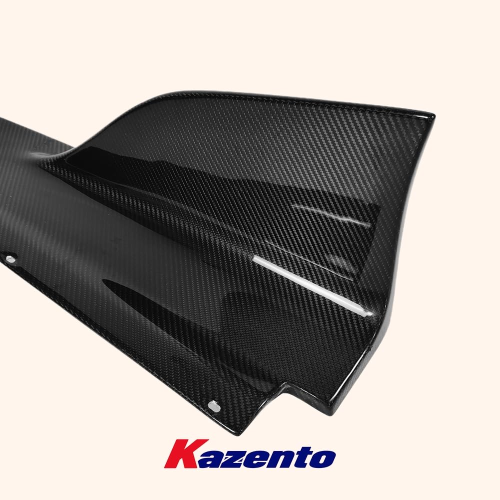 Kazento For Maclaren 720 720S KZ Style Dry Carbon Fiber Side Skirts Add On Splitter - Kazento Carbon Parts