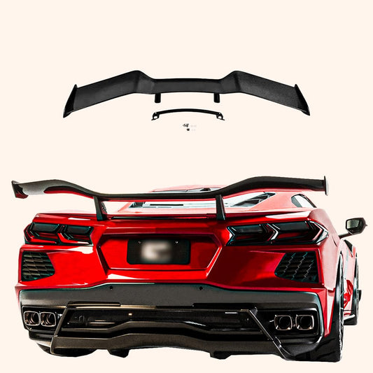 Kazento For Chevrolet Corvette C8 2 Door 20-24 Carbon Rear Trunk GT Spoiler - Kazento Carbon Parts