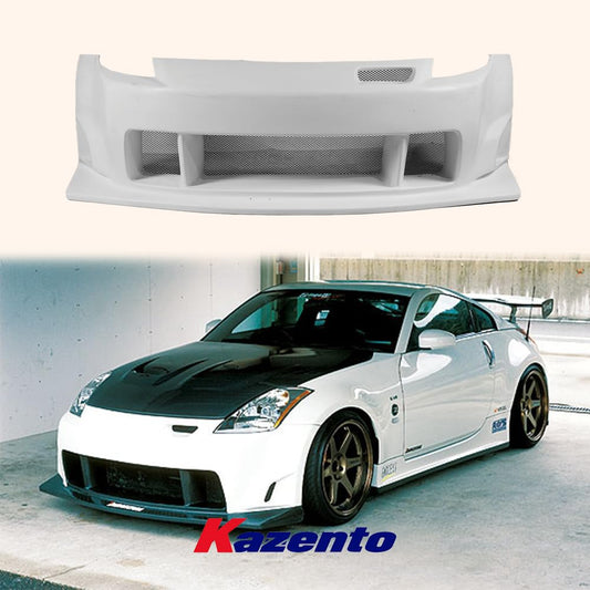 Kazento For Nissan Z33 350Z ING Style Fiberglass FRP Unpaint Front Bumper Body Kits - Kazento Carbon Parts