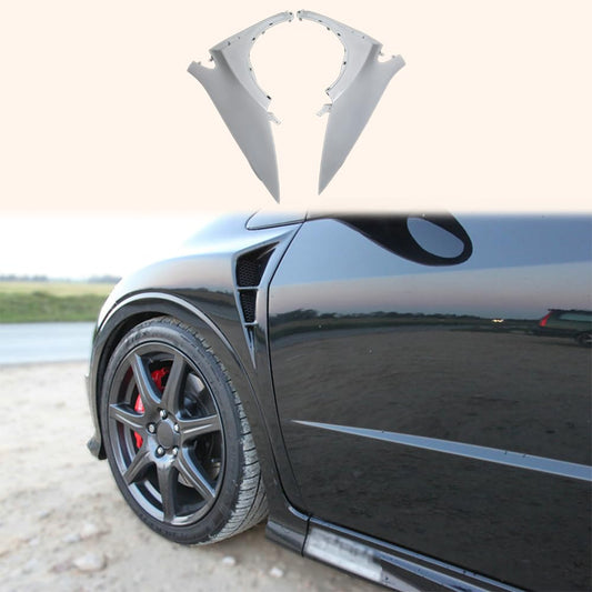 Kazento For Civic 2006-2011 Fn Fk Fn2 Type R Mug Style Vented Front Fenders Fiber Glass - Kazento Carbon Parts