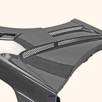 Kazento For Infiniti Q50 V37 Epa Attk Type Front Vented Fender (With Upper Vent) Carbon Fiber - Kazento Carbon Parts