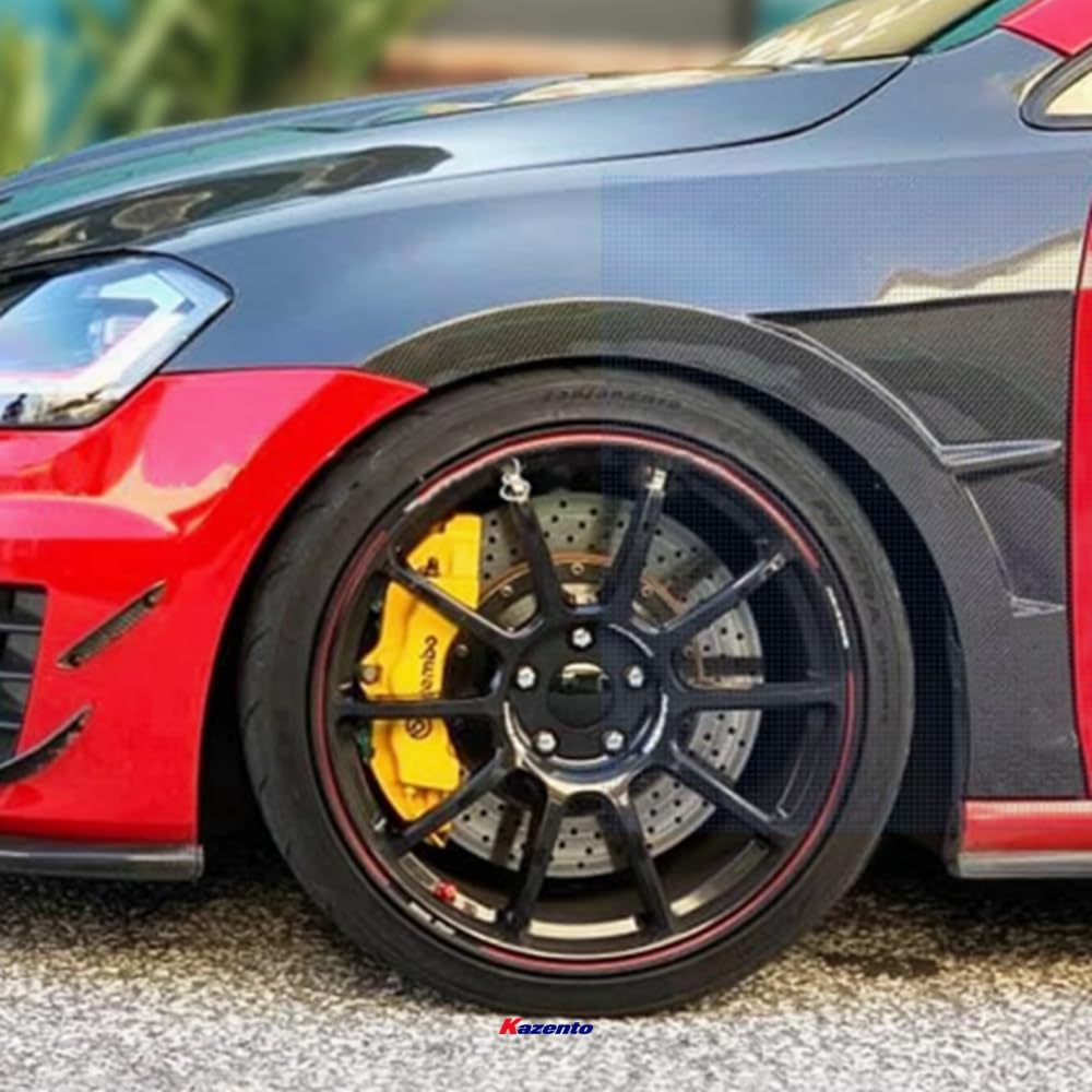 For VW Golf MK7 GTI TSI R Carbon Fiber Vented Fender Replacement - Kazento Carbon Parts