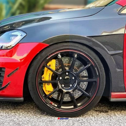For VW Golf MK7 GTI TSI R Carbon Fiber Vented Fender Replacement - Kazento Carbon Parts