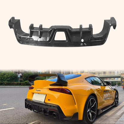 Kazento For TOYOTA Supra A90 2019-2022 Carbon KDE Style Rear Bumper Bottom Diffuser Lip - Kazento Carbon Parts