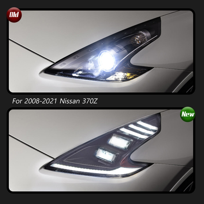 Nissan 370Z Z34 OEM LED Lightning Bolt Head Lights 2008-2021 Pair