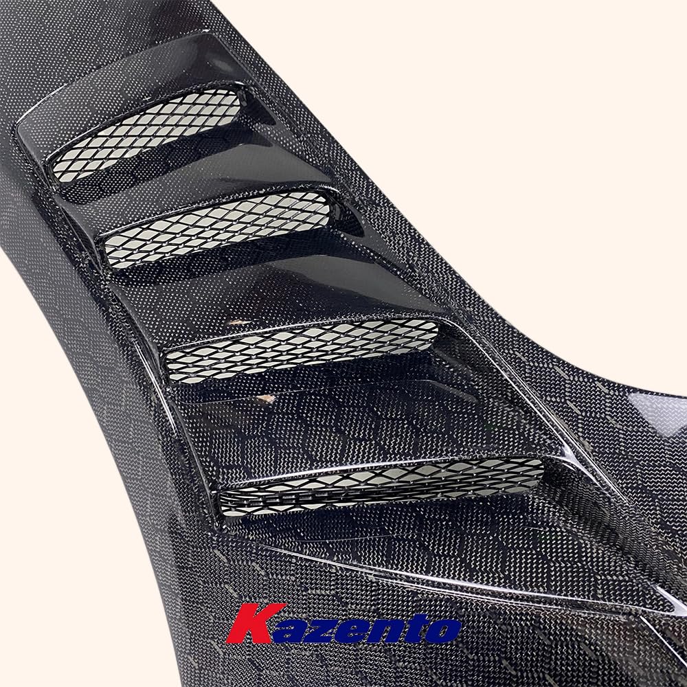 Kazento For Honda Civic Type R FL5 KZ Style Honeycomb Carbon Cooling Vented Front Fender - Kazento Carbon Parts