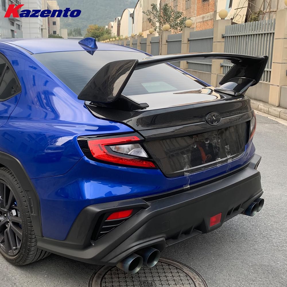 Kazento For Subaru WRX STI S4 VB 2021-24 Carbon Rear Trunk GT Spoiler Wing - Kazento Carbon Parts