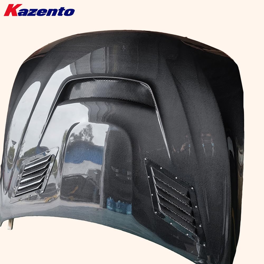 Kazento For BMW M4 F82 2015-20 WCD Style Vented Carbon Fiber Front Bumper Hood Bonnet - Kazento Carbon Parts