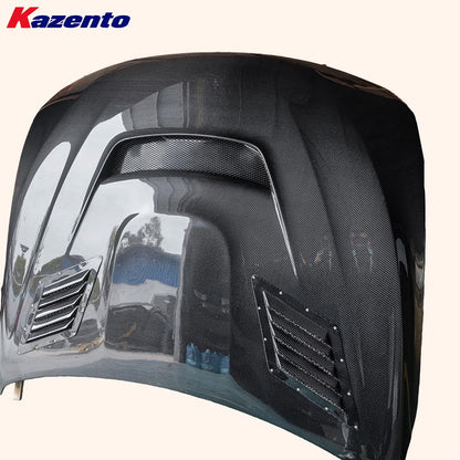 Kazento For BMW M4 F82 2015-20 WCD Style Vented Carbon Fiber Front Bumper Hood Bonnet - Kazento Carbon Parts
